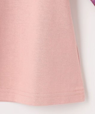 ANY KIDS チェック袖 ドッキング プルオーバー ピンク