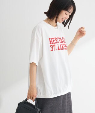 Green Parks カレッジロゴ刺繍５分袖チュニック