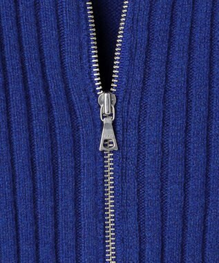 J.PRESS YORK STREET 【UNISEX】:ウールカシミヤ ハーフジップニット ブルー系