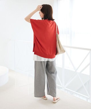 Green Parks フレンチスリーブカーディガン Red