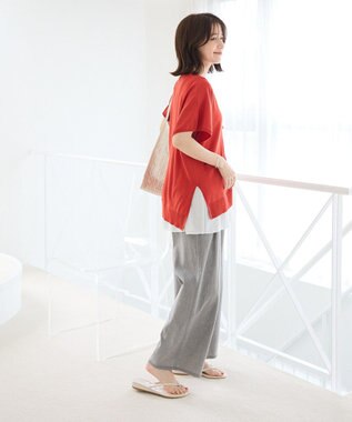 Green Parks フレンチスリーブカーディガン Red