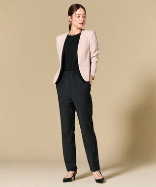 BEIGE， CELEST / ウエストゴム イージーストレートパンツ Black