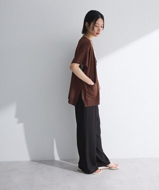 Green Parks フレンチスリーブカーディガン Brown