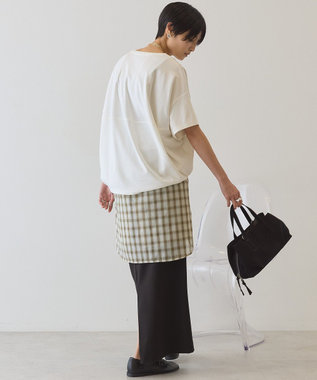 AMERICAN HOLIC 【接触冷感+UVカット】半袖コクーンカットプルオーバー Off White