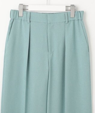 自由区 【カタログ掲載・ご好評につき新色追加・セットアップ対応】リネンライクシンセティックワイドストレート パンツ ライトブルー