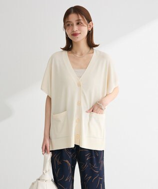 Green Parks フレンチスリーブカーディガン Ivory