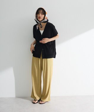 Green Parks フレンチスリーブカーディガン Black