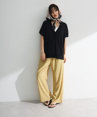 Green Parks フレンチスリーブカーディガン Black