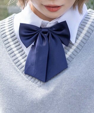 WEGO 【SCHOOL ITEM】ムジスクールリボン ネイビー
