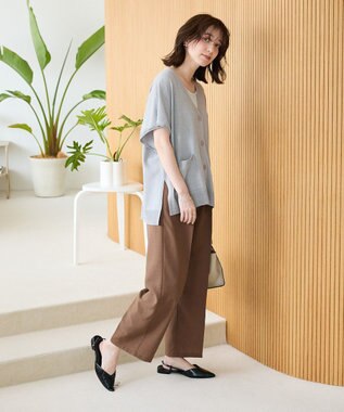 Green Parks フレンチスリーブカーディガン Red