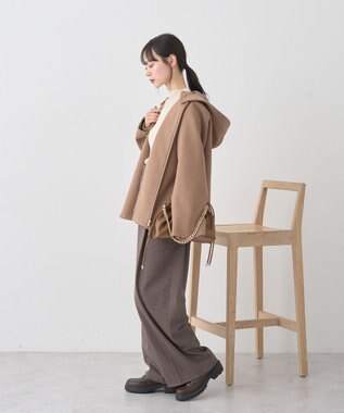 earth music&ecology 【フード取り外し可】2WAYフードコート Beige