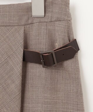 J.PRESS LADIES T/R/Wグレンチェック スカート ブラウン系3