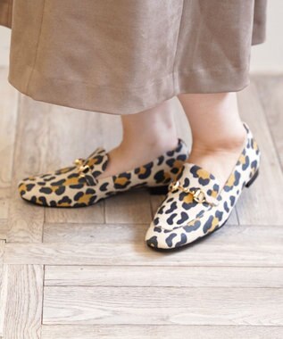 Pointer 日本製 国産牛革ビット付きローファー ベージュクロコ