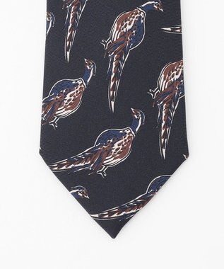 JOSEPH ABBOUD 【イタリア製・Holliday&Brown】バードプリント ネクタイ ネイビー系6