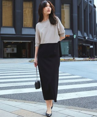 23区 S 【WEB&一部店舗限定/洗える】レーヨンポリエステルストレッチ タイト スカート ブラック系