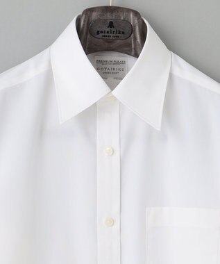 GOTAIRIKU 【形態安定】PREMIUMPLEATS_レギュラーカラー 通年ドレスシャツ ホワイト系