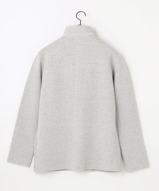 JOSEPH ABBOUD 【キングサイズ・軽くて洗える】ストローヤーンニット カーディガン ライトグレー系