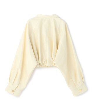 BEIGE， SULFUR / シルク混ショート丈バルーンブルゾン Ecru