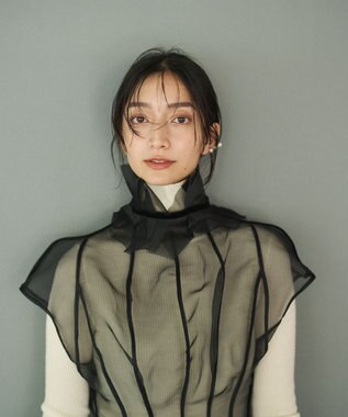 #Newans オリガミデザインベルト ブラック(オーガンジー)