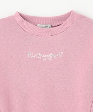 ANY KIDS 裾レースアップトレーナー ピンク