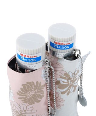 MOONBAT 【軽量】PAUL & JOE 晴雨兼用日傘 折りたたみ傘 総柄クリザンテーム 一級遮光 遮熱 UV ピーチ