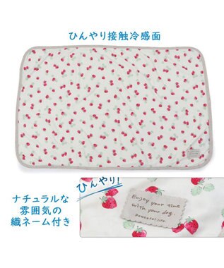 PET PARADISE ペットパラダイス クールブランケット 単品 (90×60cm)  《 苺柄 / ネイティブ柄 》 苺柄