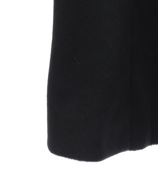 earth music&ecology ファーカフスノーカラーコート ブラック