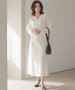 組曲 スウェットニット スカート ホワイト系