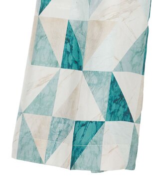 JOSEPH マーブルプリント　シルクトラウザーズ Lagoon combo