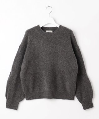 Feroux 【洗える】クルーネックニット プルオーバー グレー系