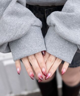 WEGO グラフィックハーフジップスウェット 杢グレー