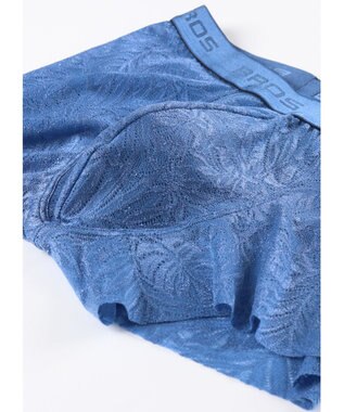 WACOAL MEN ボクサーパンツ【レースボクサー】フロント快適グラマラス 通気性 フリーなカッティング(裾部分) 前閉じ レース 下着 GT3341 /ブロス バイ ワコールメン ブルー