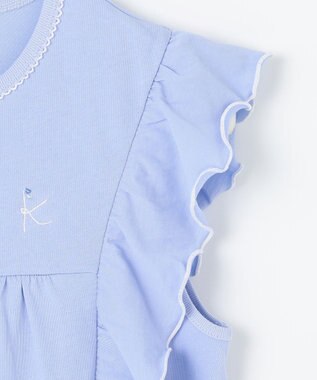 組曲 KIDS 【150-160㎝】フリフリフリル チュニック サックスブルー系