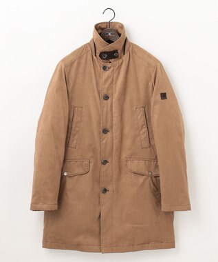 JOSEPH ABBOUD 【キルトレスダウン】ナチュラルダイスウェード ダウンコート キャメル系