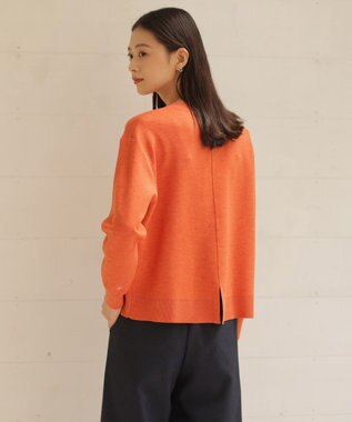 J.PRESS LADIES L 【洗える】FINE SWEAT ニット オレンジ系