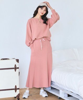 Feroux ゆるマーメードライン ダンボールスカート ピンク系