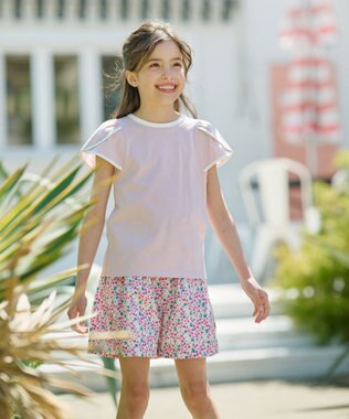 組曲 KIDS 【110-140㎝】サマーガーデン ショートパンツ ローズ系5