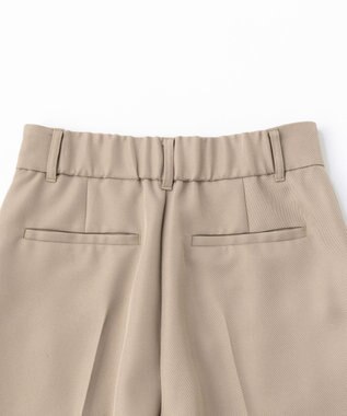 UNFILO ウールライクツイル ワイドパンツ ベージュ