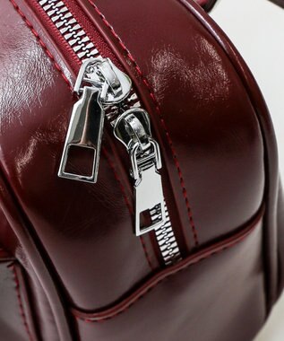 WEGO ベルト2ポケットデザインボストンバッグ レッド