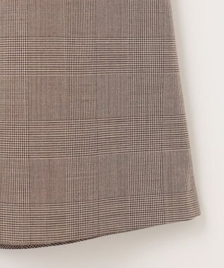 J.PRESS LADIES T/R/Wグレンチェック スカート ブラウン系3