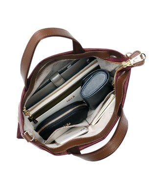 IBIZA ロゴナイロン　2WAYバッグ バーガンディ