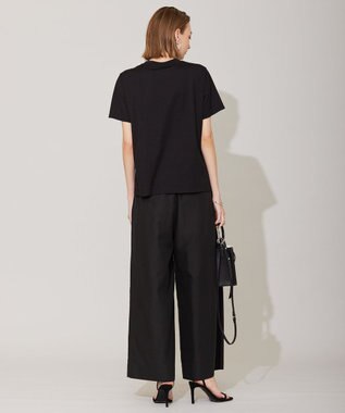 ICB 【洗える】レースコンビジャージー プルオーバー ブラック系