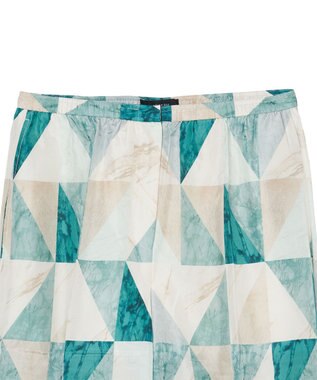 JOSEPH マーブルプリント　シルクトラウザーズ Lagoon combo