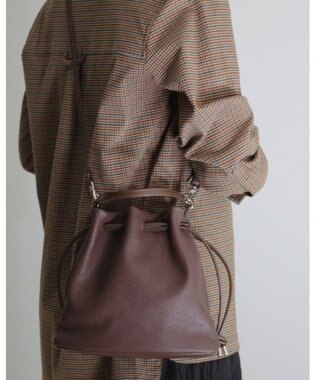 MORROW by thank JABA W COW LEATHER ハンドバッグ ダークブラウン