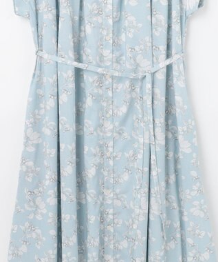 ANY 【手洗い可能】レトロギャザーワンピース サックス