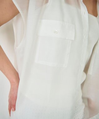 GRACE CONTINENTAL ギャザーシャツ ホワイト