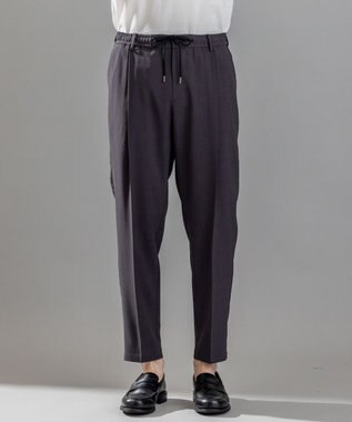 JOSEPH HOMME 【新柄】テクノボイルストレッチ ドロスト付きワイドテーパードパンツ / TEDDY CONVERTIBLE グレー系