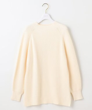 ANY SIS 【洗える・セットアップ可】アンチピリング変形畔 ボトルネック ニット アイボリー