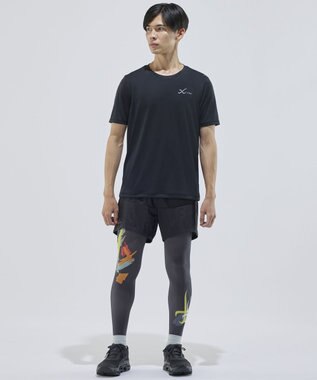 CW-X 【MEN】 CW-X ランニングパンツ 立体パターン設計 スポーツウェア 3分丈 メンズ DHO393 /ワコール ブラック