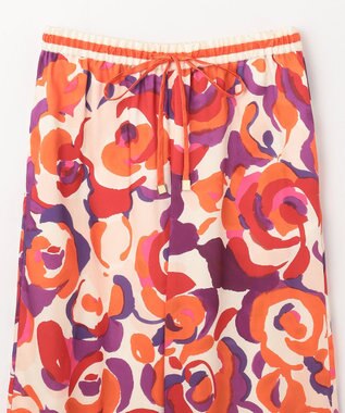 GRACE CONTINENTAL ペイントカラーワイドパンツ オレンジ